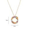 Collier pendentif arc-en-ciel multicolore en zircon cubique 6