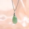 Collier pendentif goutte d'eau en pierre naturelle 4