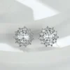 Boucles d'oreilles en cristal en forme de fleur 5