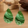 Boucles d'oreilles pendantes en forme de feuillage 5