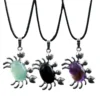 Collier crabe en cristal naturel 6