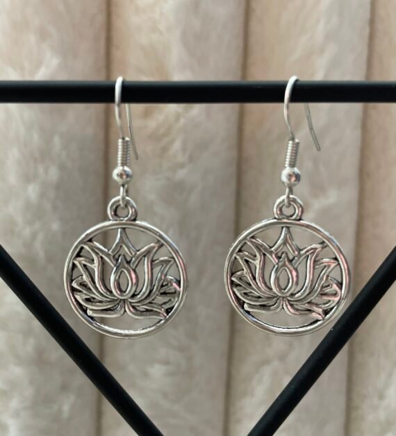 boucles d'oreilles fleur de lotus